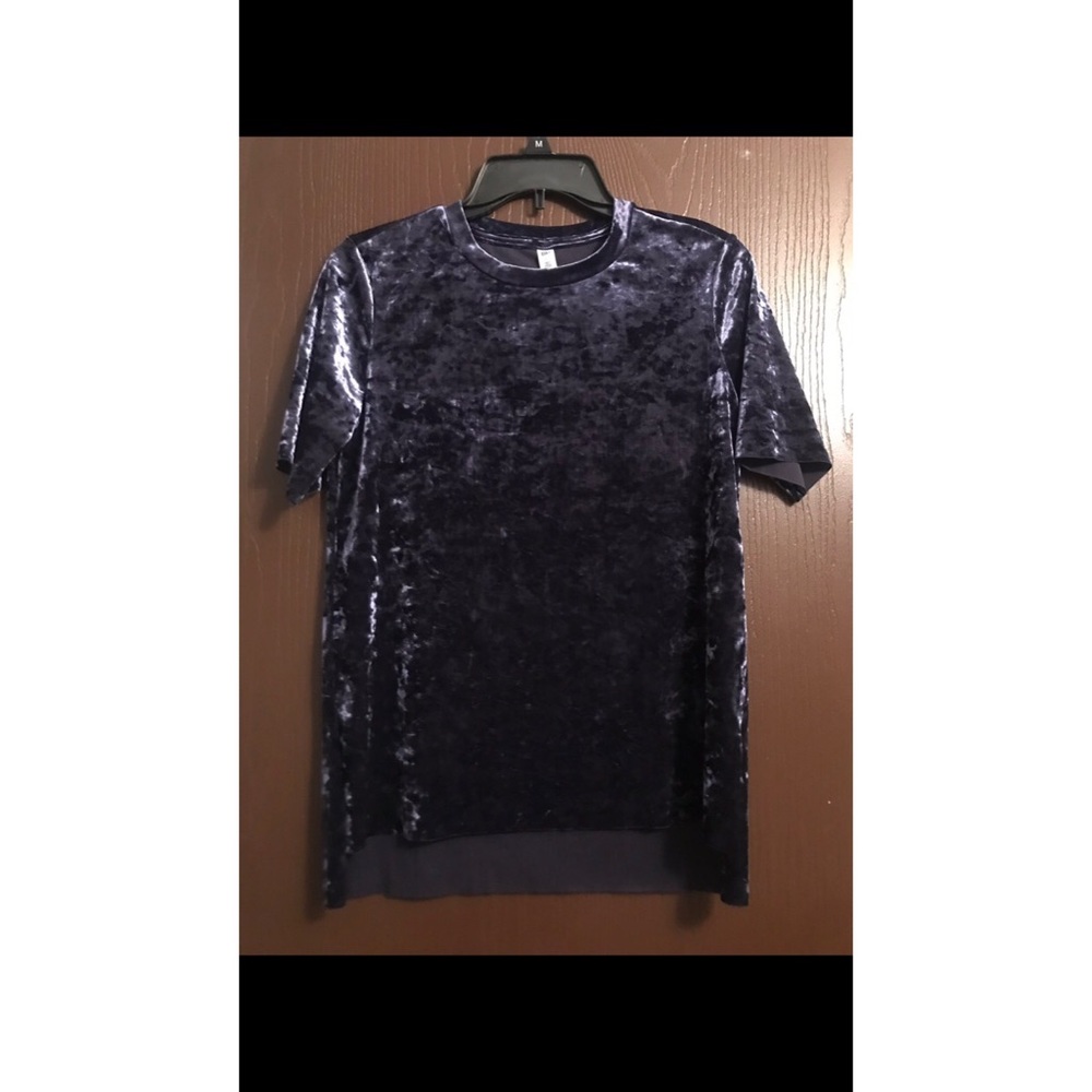 Dark blue suede shirt